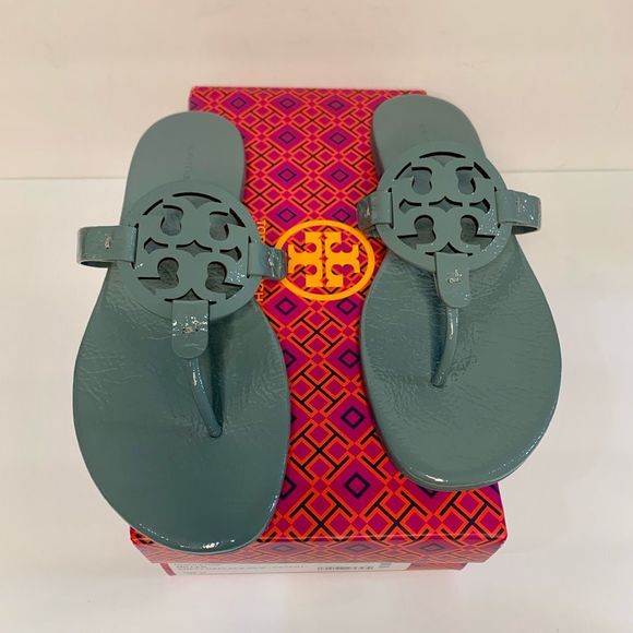 Tory Burch Shoes - Tory Burch Miller Soft Naplack Cow Sandal Women’s 10.5 New Arctic